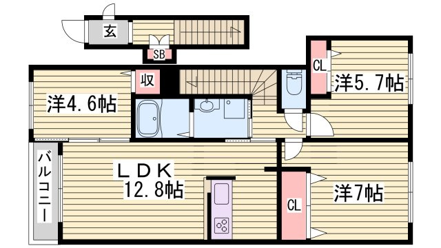 Profum Casagrandeの間取り