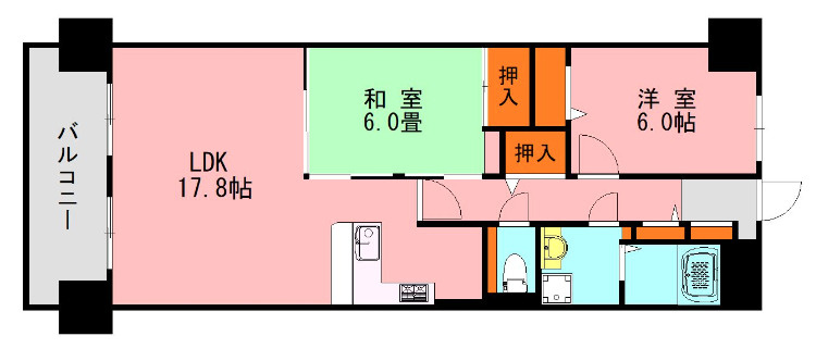 アソシア鳥栖ヴィンテージスクエア【10，000円キャッシュバック対象物件】の間取り