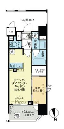 リビオレゾン北浜天満橋の間取り