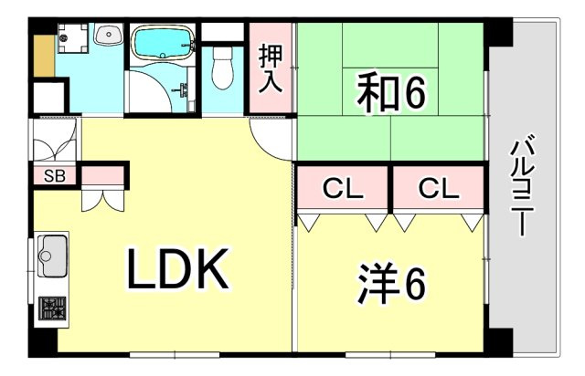 松園ハイツの間取り