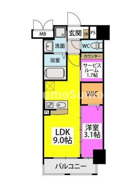 ラフィーネ箱崎駅前の間取り
