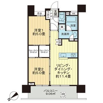クリオ横濱鶴見ミッドグレイスの間取り