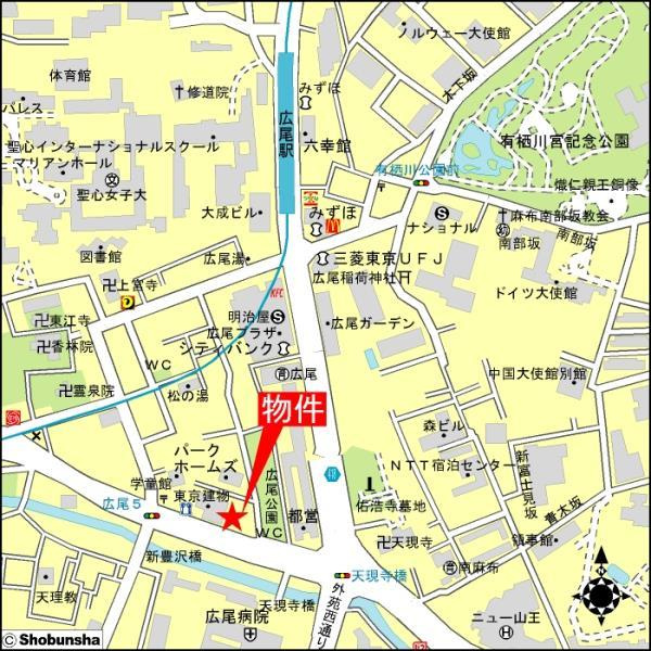 グランディール広尾の地図