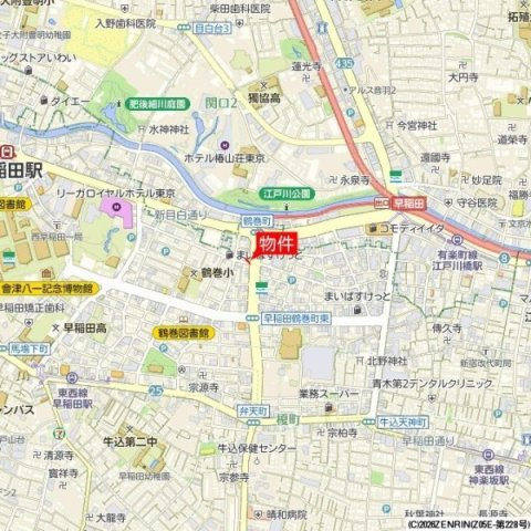 Ｂｒｉｌｌｉａ早稲田鶴巻町の地図