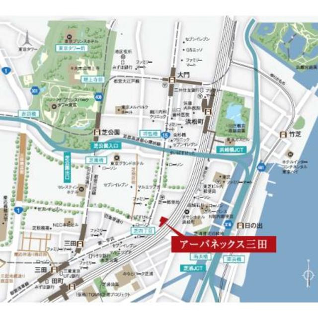 アーバネックス三田の地図