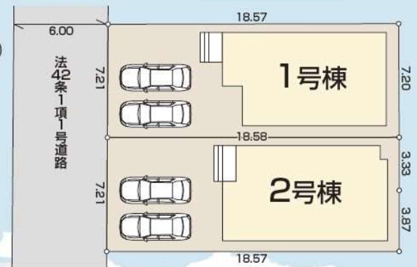 【仲介手数料無料】入間久保稲荷１０期全２棟２号　入間の不動産なら西武ハウジングの区画図