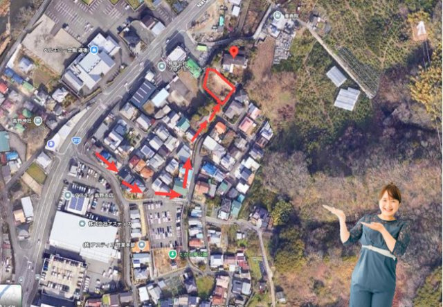 上高野町のおトチ　松山市上高野町売土地の地図