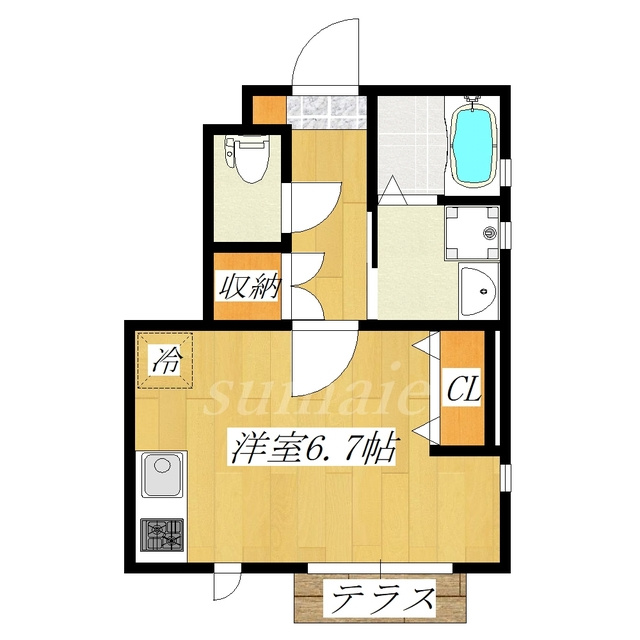 ヴィレッタ岩淵の間取り|南向きの角部屋☆