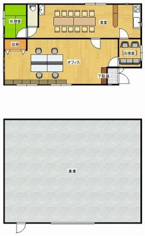 美々津町　高台　事業用店舗　倉庫の間取り