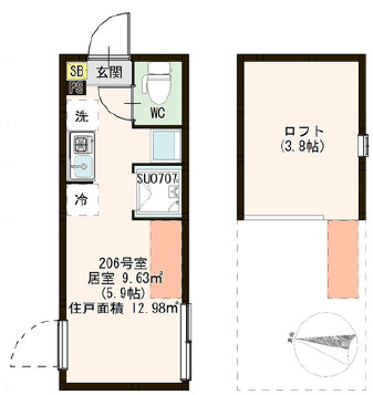 ハーモニーテラス江古田Northの間取り