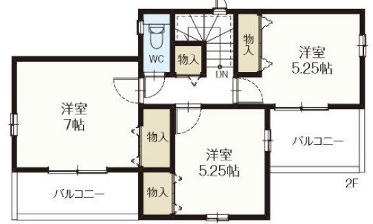 【仲介手数料無料】入間市小谷田全３棟Ｂ号棟　入間市の不動産なら西武ハウジングの間取り