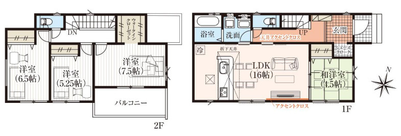 「全居室南向き」高知市神田8期1棟　新築一戸建ての区画図|セカンドカーも安心！並列2台駐車可能なゆとりのカースペース◎