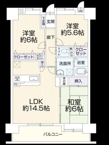【間取り】 | クローバーマンション空港東Ⅱ