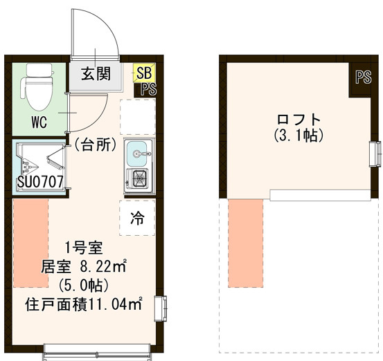 ハーモニーテラスルクス千川の間取り