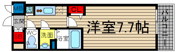 プレサンス谷町七丁目Ⅱの間取り