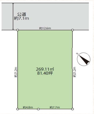 田園調布３　土地の区画図