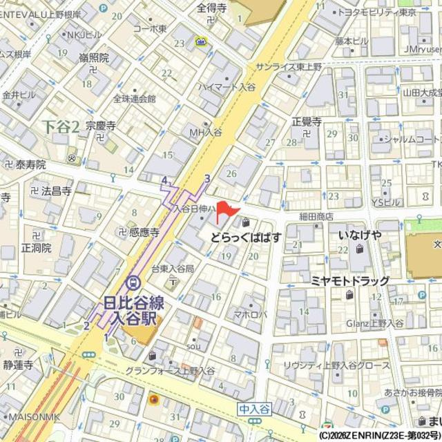 プライムメゾン入谷の地図