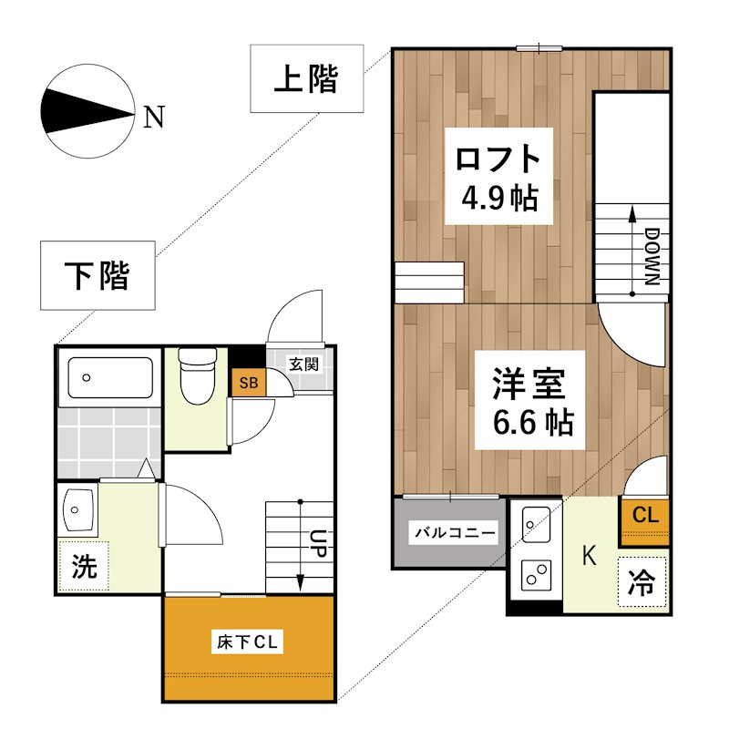 ＡＤＣ京町Ｍａｒｅの間取り