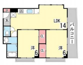 リュエル岡本の間取り