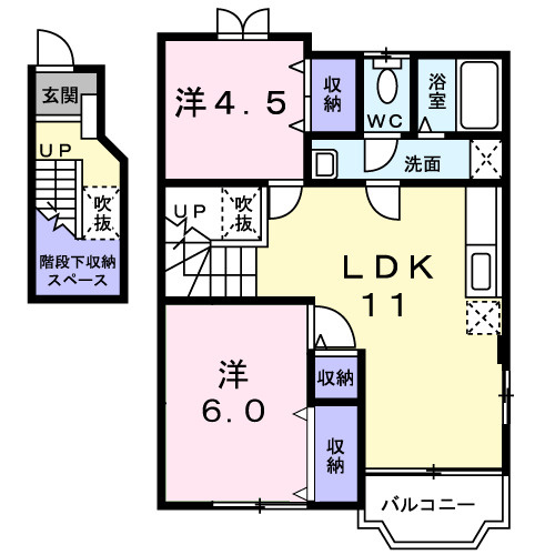 エクセラン大津　Ｃの間取り