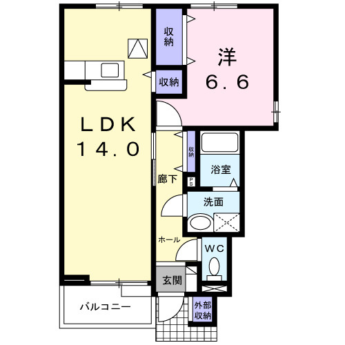 ヴィラノールＥの間取り
