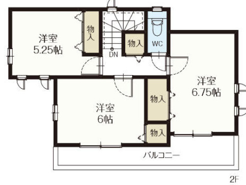 【仲介手数料無料】入間市小谷田全３棟Ｃ号棟　入間市の不動産なら西武ハウジングの間取り