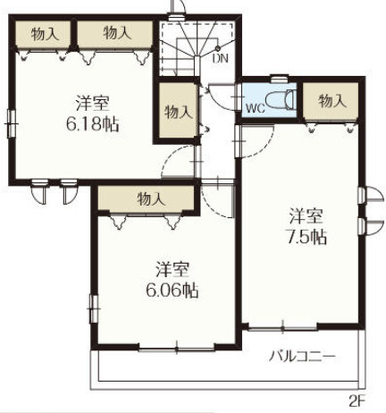 【仲介手数料無料】入間市小谷田全３棟Ｅ号棟　入間市の不動産なら西武ハウジングの間取り