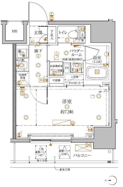 北区王子２丁目の賃貸マンションの間取り