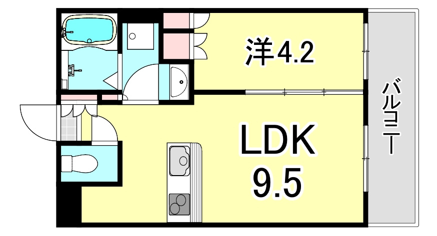 ブリージェ夙川南郷の間取り