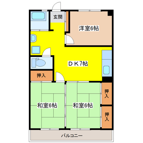 第2パークビラの間取り