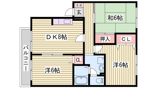 サンハイム西海の間取り