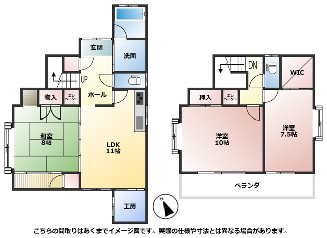 【間取り】 | 桐生市堤町2丁目　南面リビング　3SLDK