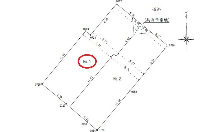 広島市東区牛田南１丁目　土地の土地図