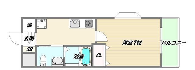 豊中市三国１丁目の賃貸マンションの間取り