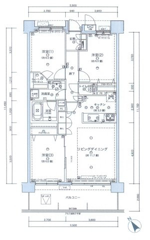アンビシャス南柏の間取り