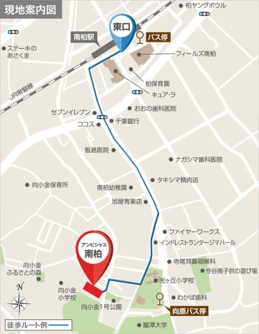 アンビシャス南柏の地図