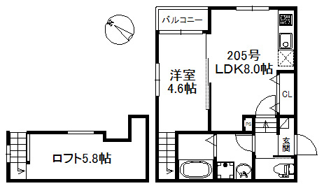 ウィンクルム・CRESTの間取り
