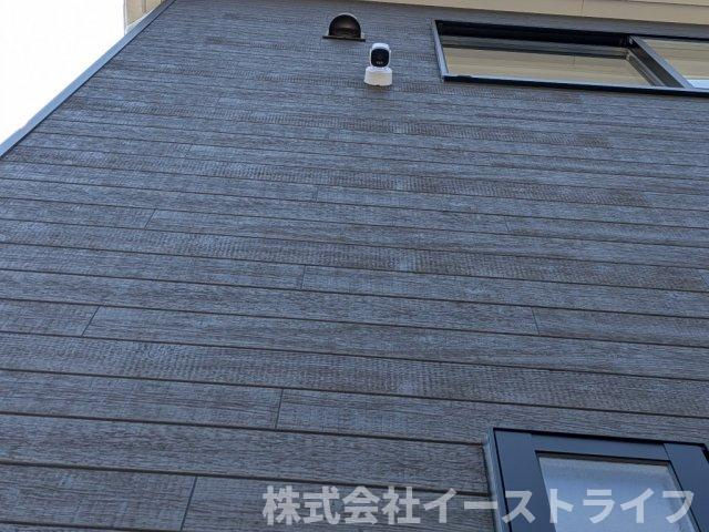 【新築戸建】　いわき市小名浜岡小名第4　全2棟の防犯設備|同社施工写真　防犯カメラが設置されています。