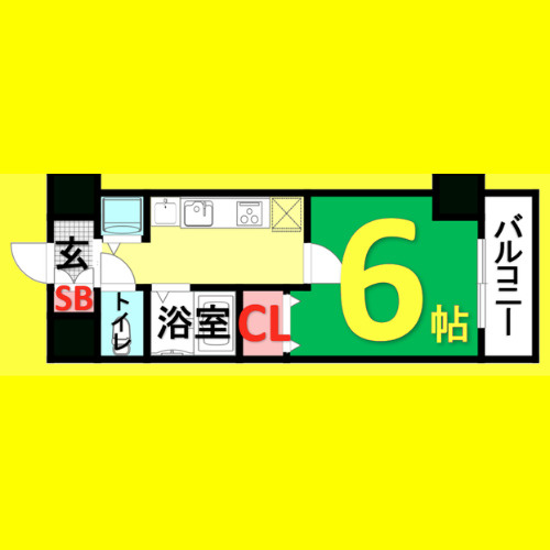プレサンス新栄リミックス　名古屋市賃貸　仲介手数料無料の間取り