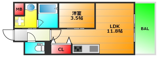 レクシア千代崎の間取り|現状有姿