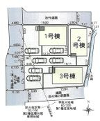 開成町延沢第18　新築一戸建て　2号棟の区画図|配置図