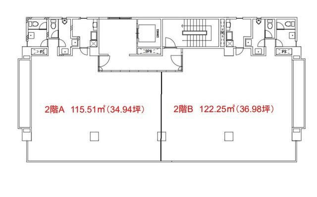 船橋市湊町２丁目の店舗事務所の間取り