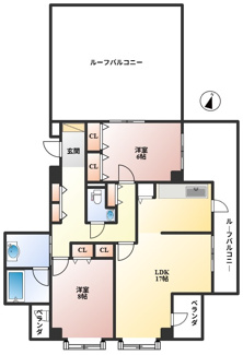 【間取り】 | （旧ヴェルデュール南桜塚）