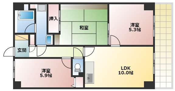 グレーシア大西の間取り
