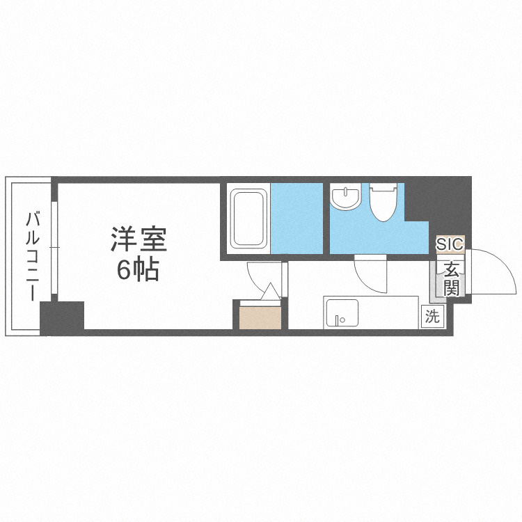 エスリードレジデンス大阪福島フロントの間取り