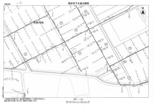 見附市市野坪町　土地建物の地図
