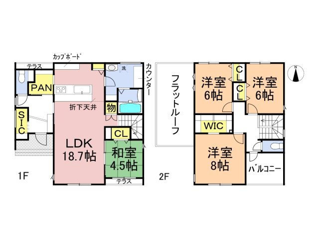 タマタウン　岐阜市芥見中野畑（芥見小）　全４区画分譲の間取り|■１号棟　■ヤマダ不動産　株式会社リライフ　
■夢のマイホーム購入をフルサポートします！