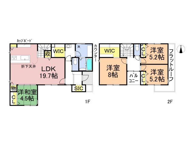 タマタウン　岐阜市芥見中野畑（芥見小）　全４区画分譲の間取り|■２号棟　■ヤマダ不動産　株式会社リライフ　
■夢のマイホーム購入をフルサポートします！