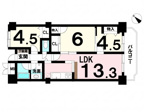 グローリアスハイツ春日井の間取り
