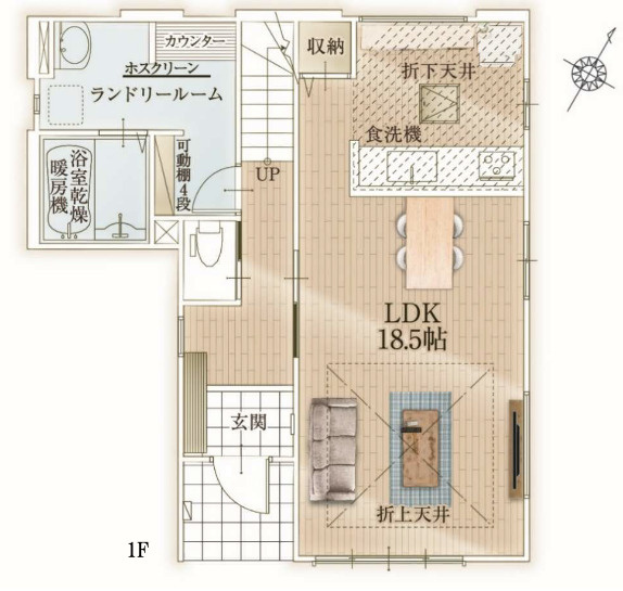 【仲介手数料無料】入間市東藤沢１１期全１棟　入間市の不動産なら西武ハウジングの間取り